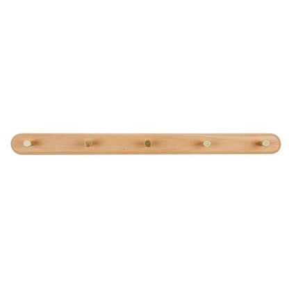 Wandgarderobe aus Holz mit Messinghaken - LignaHook