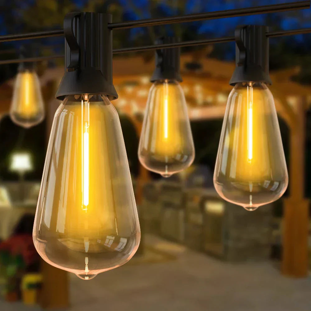 Wasserdichte LED-Lichterkette, warmweiß, für Innen- und Außenbereich, 15M-30M, ST38.