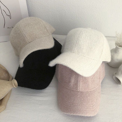 Warme Damen Baseballcap mit Imitatfell für Herbst & Winter – Lorena