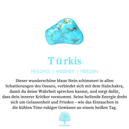 Türkis Edelstein, blau, Heilung, Weisheit, Frieden, Halschakra, spirituelle Energie, Schmuck.