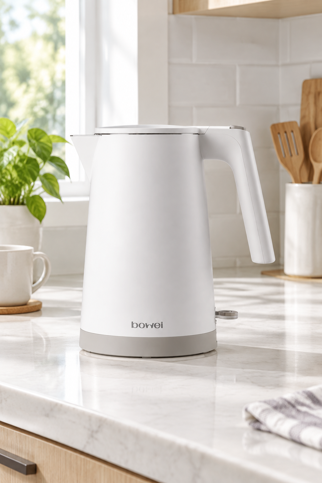 Elektrischer Wasserkocher | Modernes Design mit Temperaturregelung und 1500 W