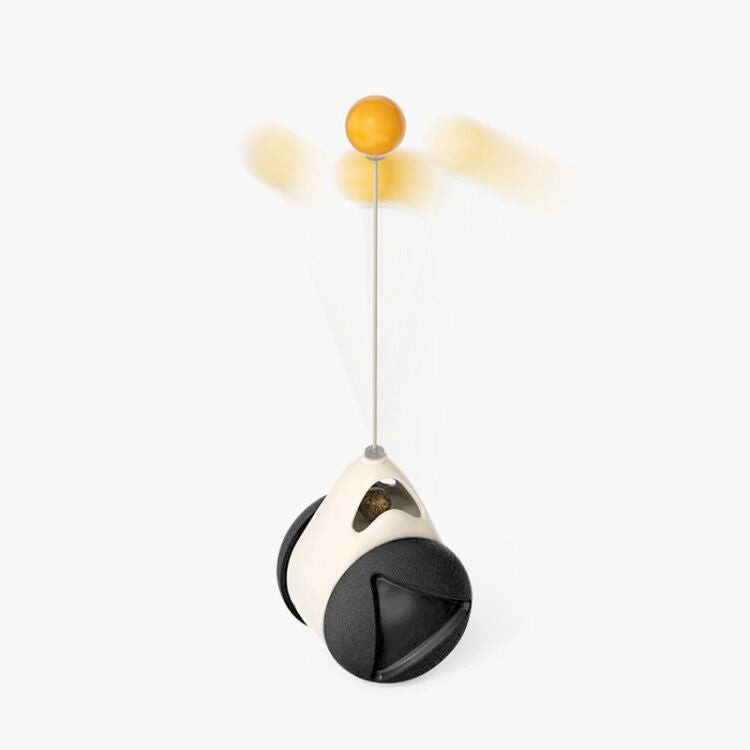Weißer Balance-Roboter mit gelber Kugel, zweirädrig, modernes Design, Spielzeug für Kinder.