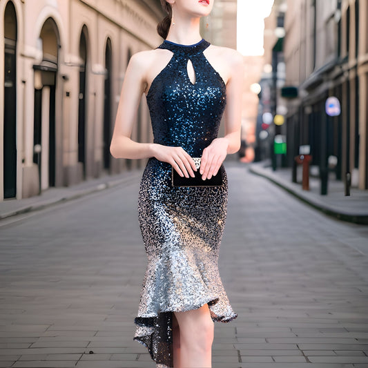 Pailletten-Minikleid mit bequemem Futter – Saphira