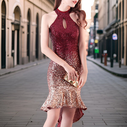 Pailletten-Minikleid mit bequemem Futter – Saphira