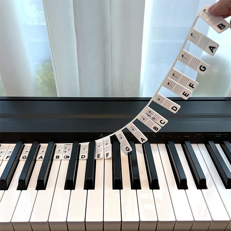 Abnehmbare Notenlabels aus Silikon für 88-Tasten-Pianos und Keyboards