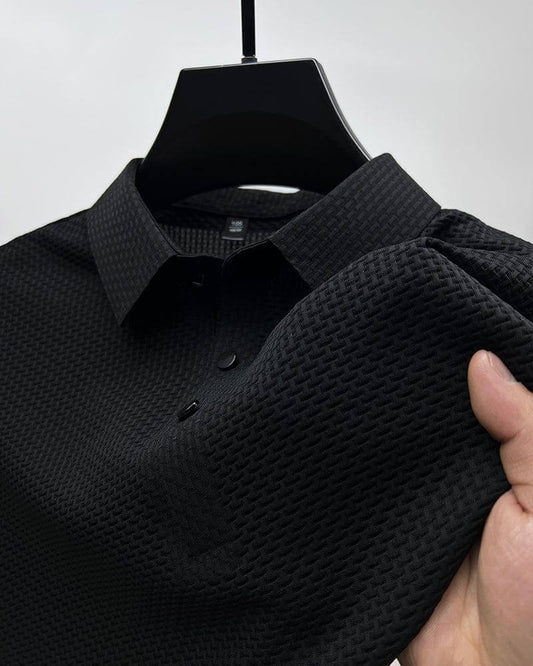 Herrenpolo aus atmungsaktivem Mesh – Matteo