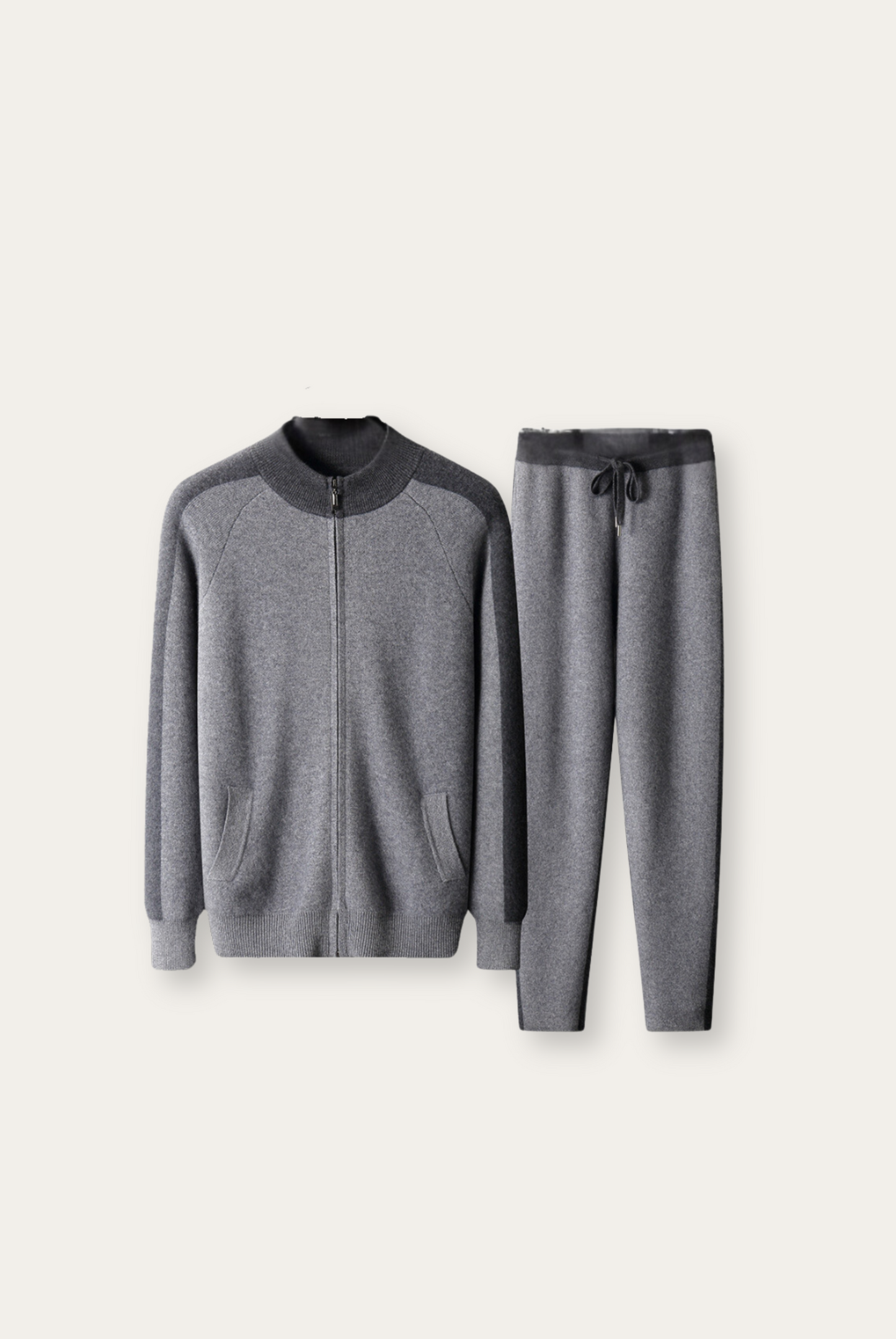 Graue Kaschmir Merinowolle Set – Vittore