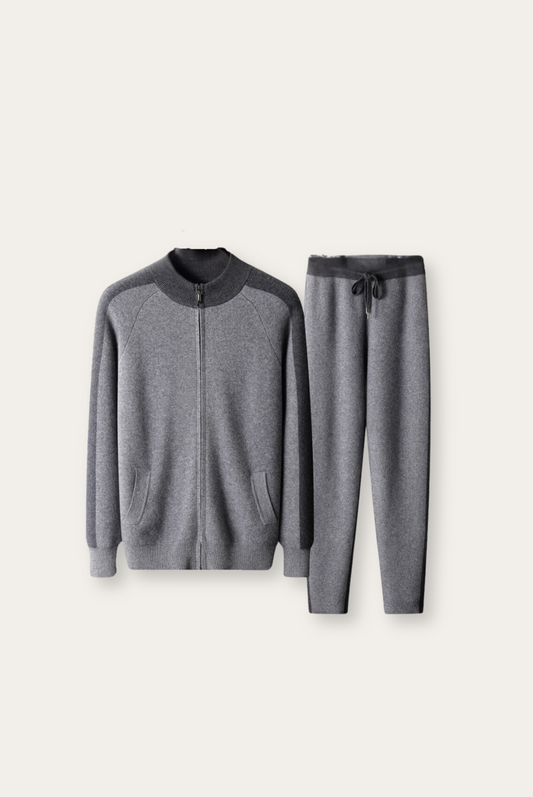 Graue Kaschmir Merinowolle Set – Vittore