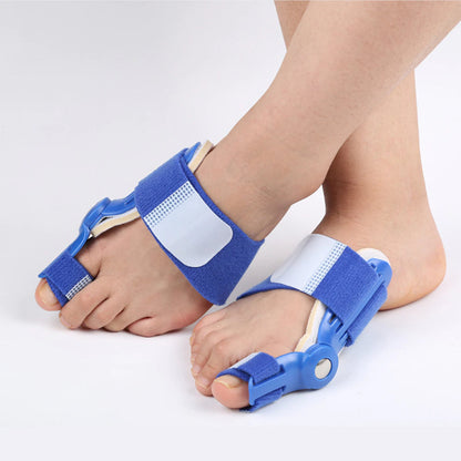 Blauer Hallux Valgus Korrekturbandage, Fußschiene, orthopädische Zehenschiene, Schmerzlinderung