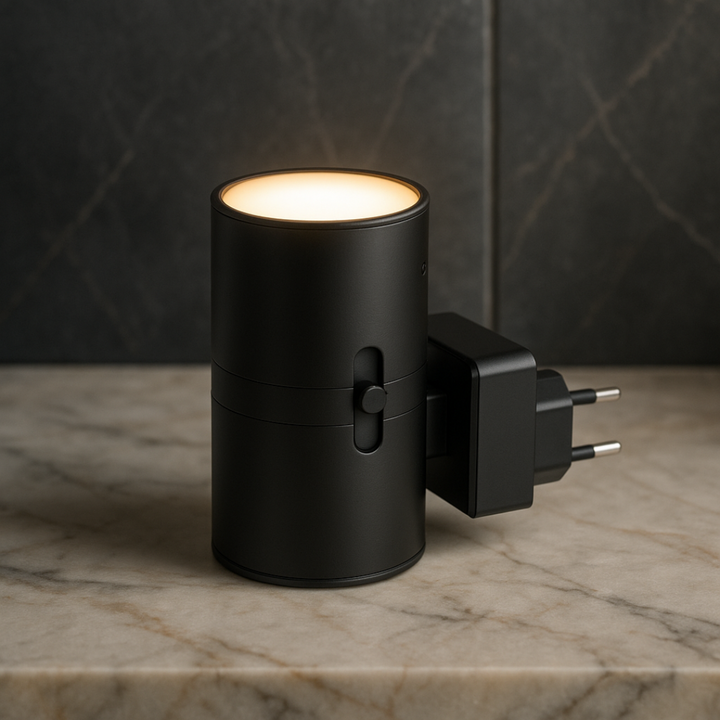 Luxury Plug-In Ambient Night Light with Dusk-to-Dawn Sensor, Dimmable Warm LED 3
