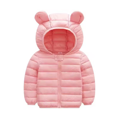Kinder Regenjacke wasserdicht im Daunenstil mit Karikatur-Design – Miro