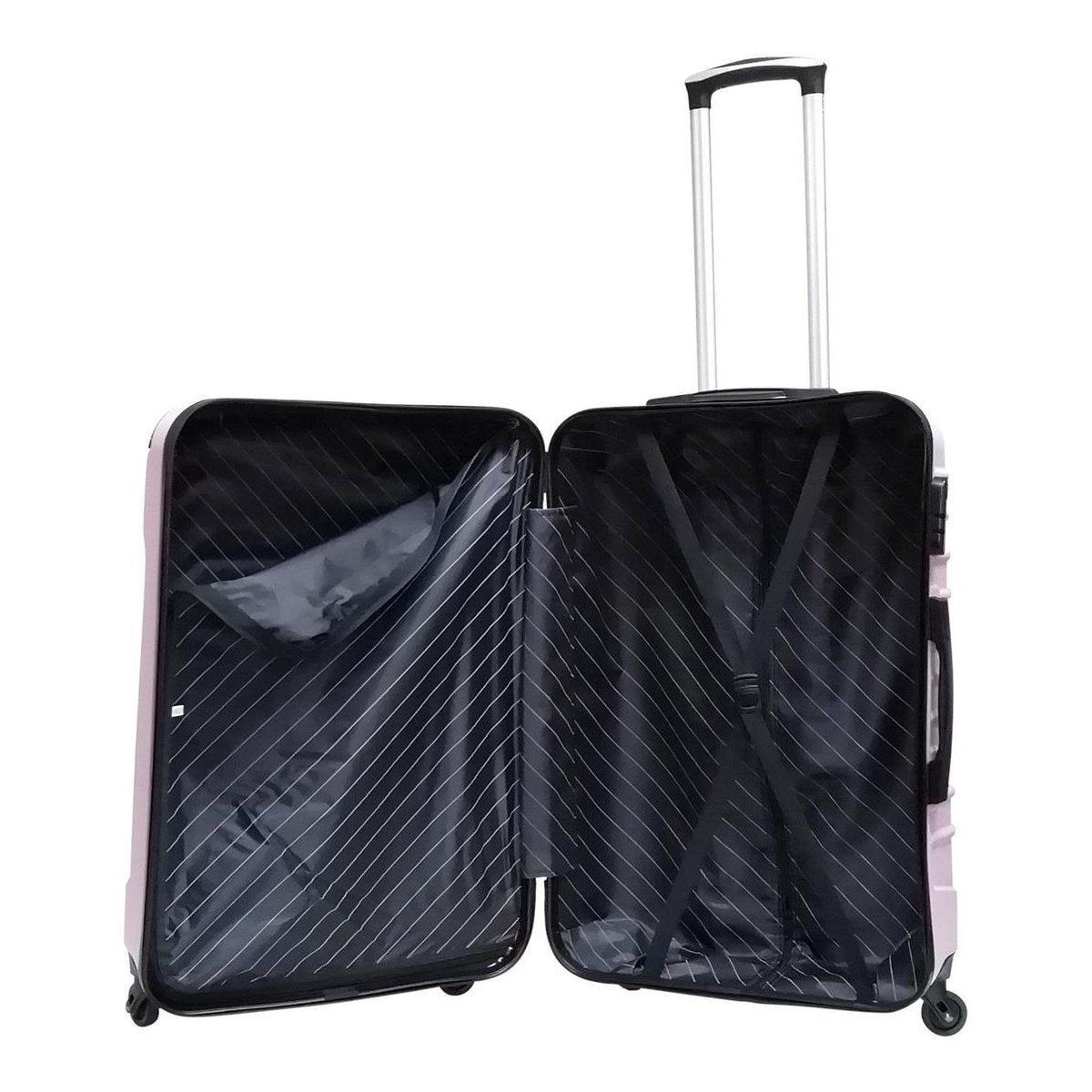 Dunkelblaues Kofferset | 2-Teilig | Handgepäck | L-Koffer | 4 Rollen-Luzern Mode