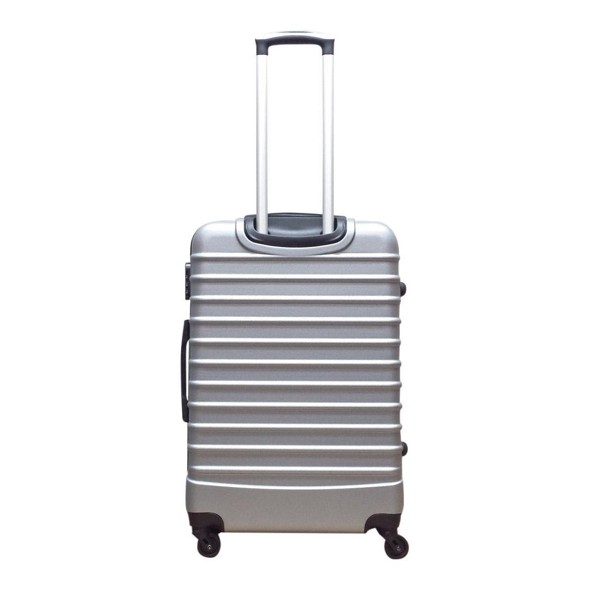 Silberes Kofferset | 2-Teilig | Urlaubreise | Handgepäck | 4 Rollen-Luzern Mode
