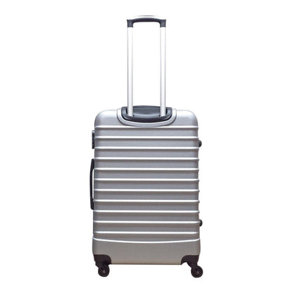 Silberes Kofferset | 2-Teilig | Urlaubreise | Handgepäck | 4 Rollen-Luzern Mode