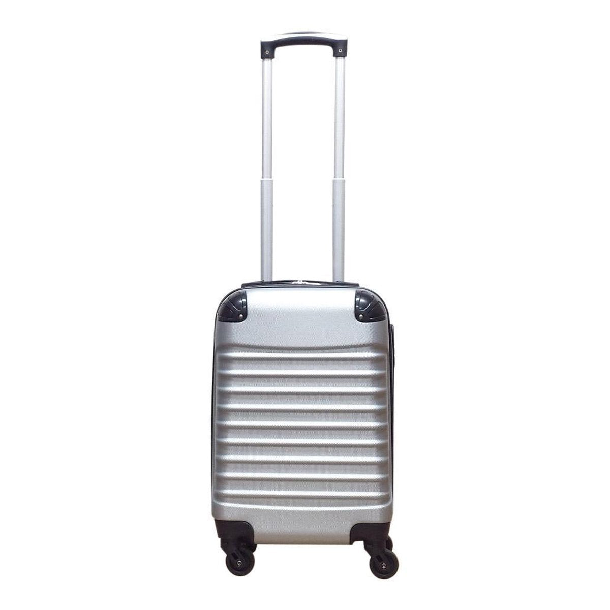 Silberes Kofferset | 2-Teilig | Urlaubreise | Handgepäck | 4 Rollen-Luzern Mode