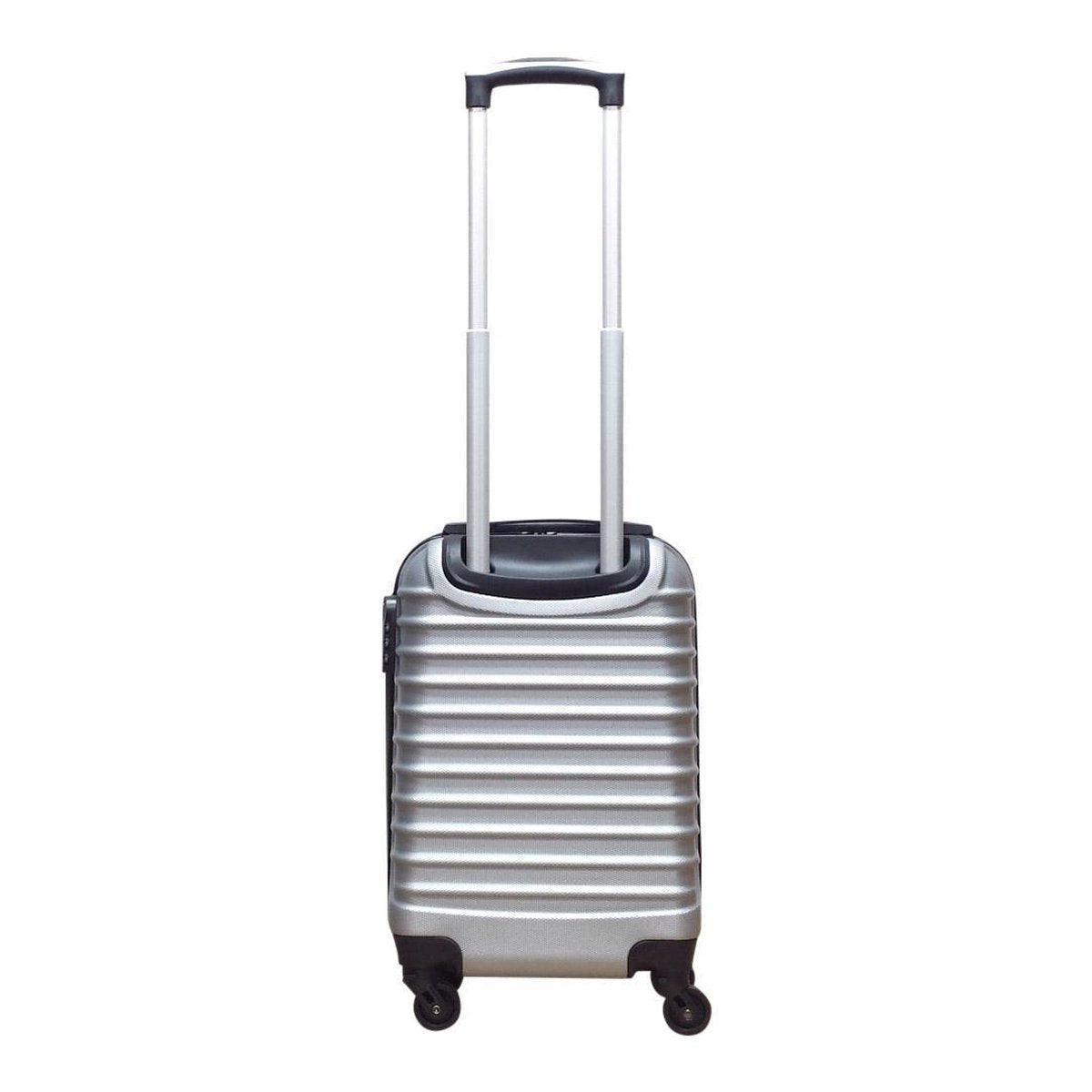Silberes Kofferset | 2-Teilig | Urlaubreise | Handgepäck | 4 Rollen-Luzern Mode