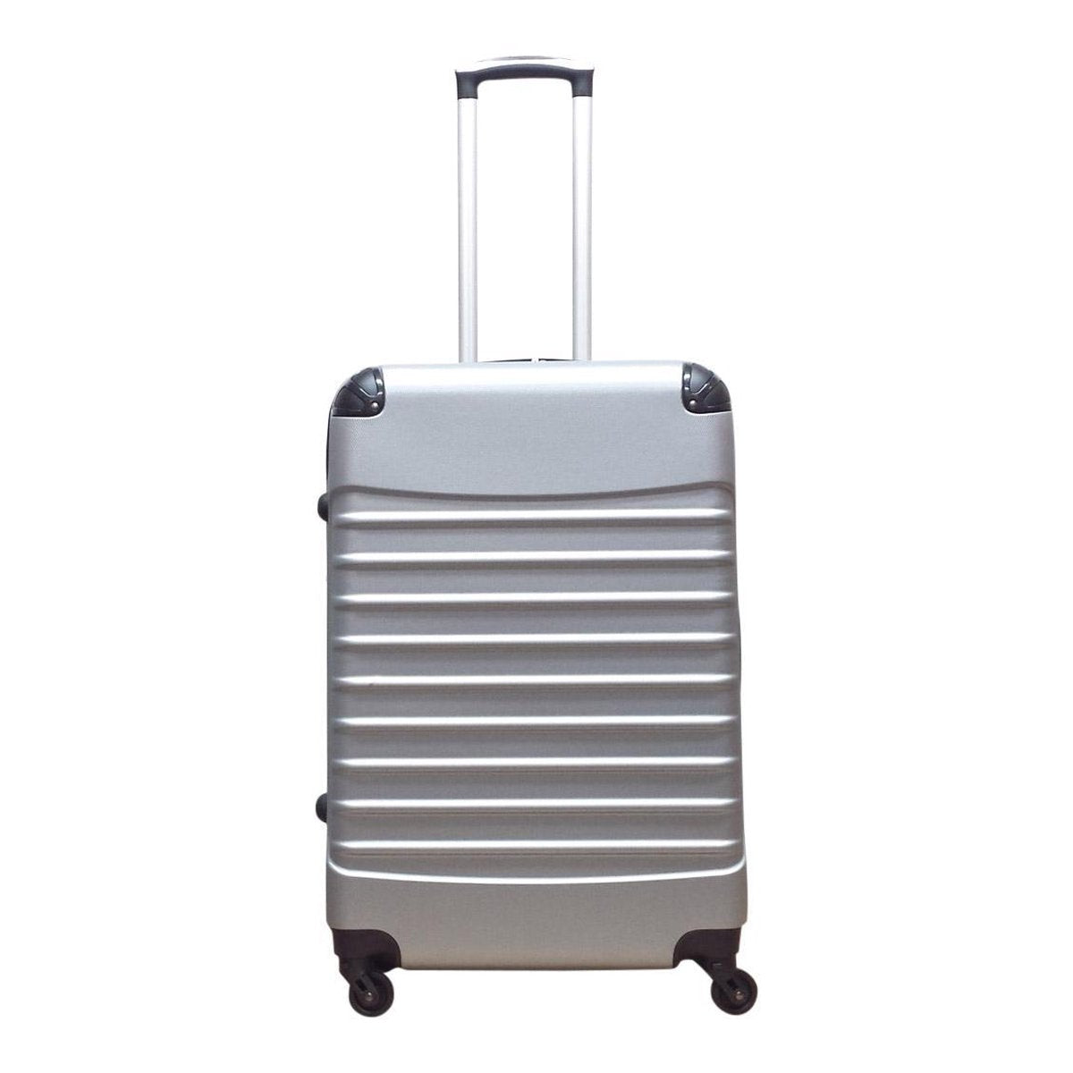 Silberes Kofferset | 2-Teilig | Urlaubreise | Handgepäck | 4 Rollen-Luzern Mode