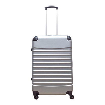 Silberes Kofferset | 2-Teilig | Urlaubreise | Handgepäck | 4 Rollen-Luzern Mode