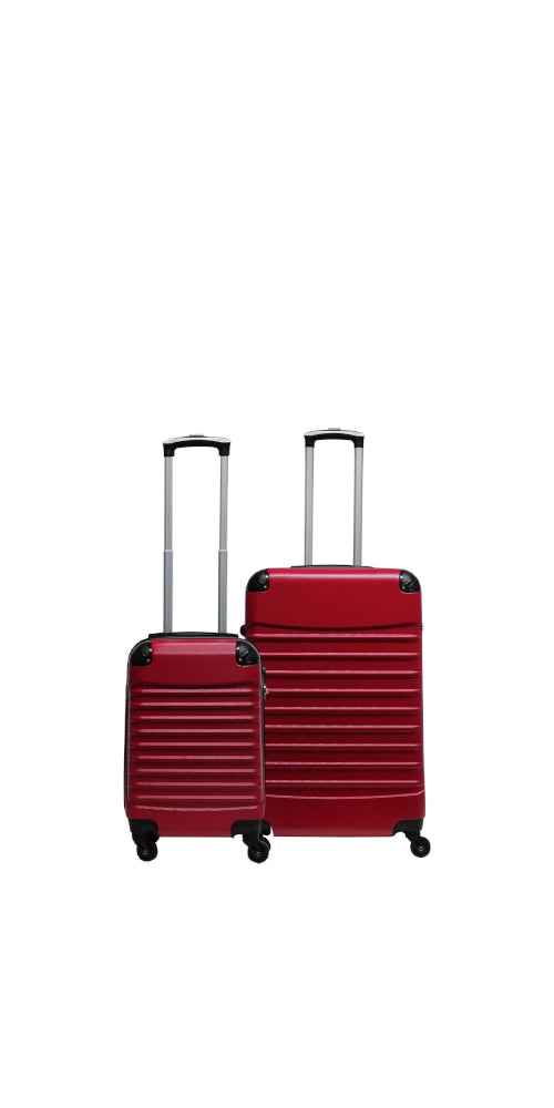 Rotes Kofferset | Hartschale | 2-Teilig | Handgepäck | Urlaubkoffer-Luzern Mode