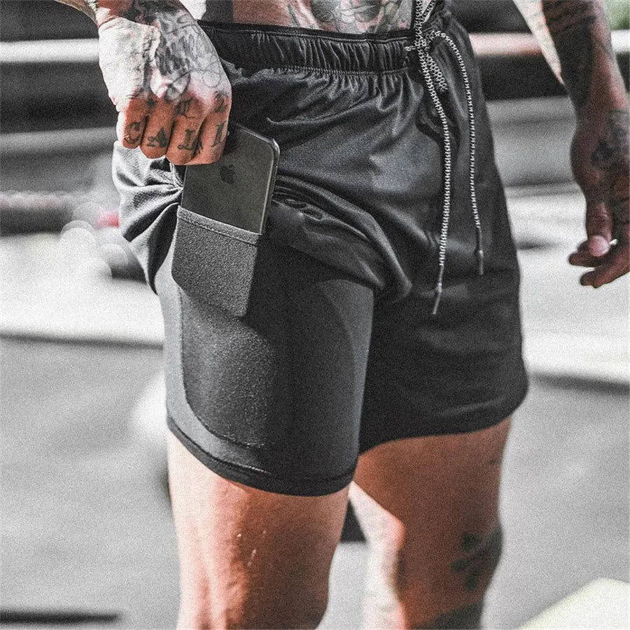 Herren-Laufshorts mit doppelter Lage – Milan
