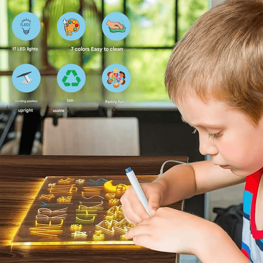 Leuchtzeichenbrett für Kinder – LuminaPlay