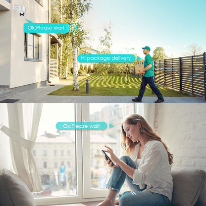Drahtlose Außenüberwachungskamera mit WiFi – SecureView 360
