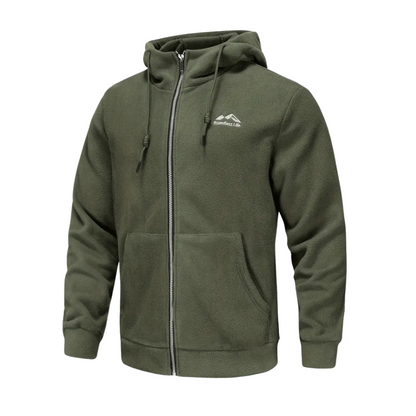 Herren Fleecejacke mit Kapuze & Reißverschluss – Sören