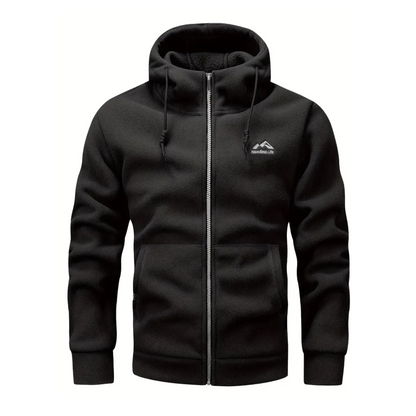 Herren Fleecejacke mit Kapuze & Reißverschluss – Sören