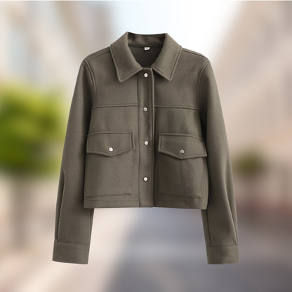 Damen Wolljacke im Casual Look für den Herbst – Amara