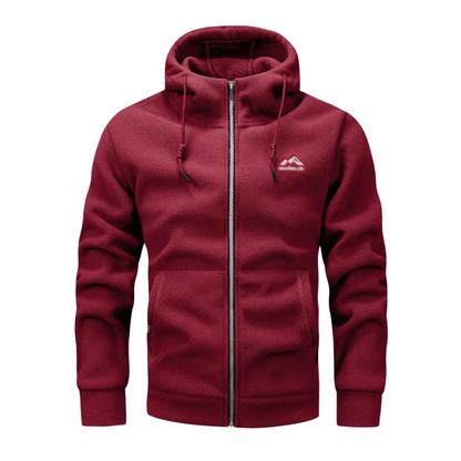 Herren Fleecejacke mit Kapuze & Reißverschluss – Sören