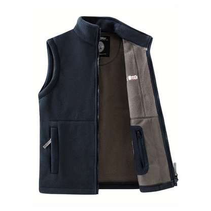 Herren Fleece Outdoor Weste – Gefüttert mit Stehkragen – Kaspar