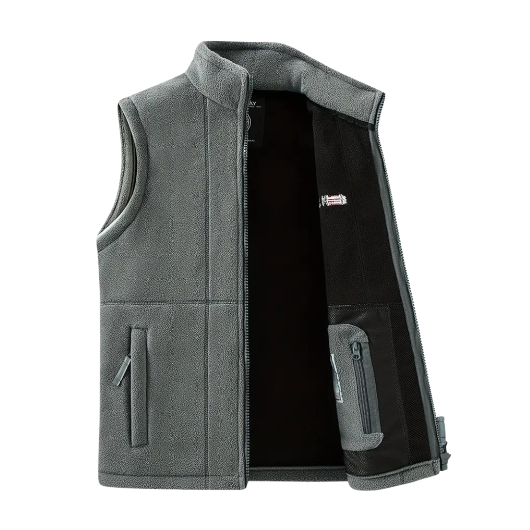 Herren Fleece Outdoor Weste – Gefüttert mit Stehkragen – Kaspar