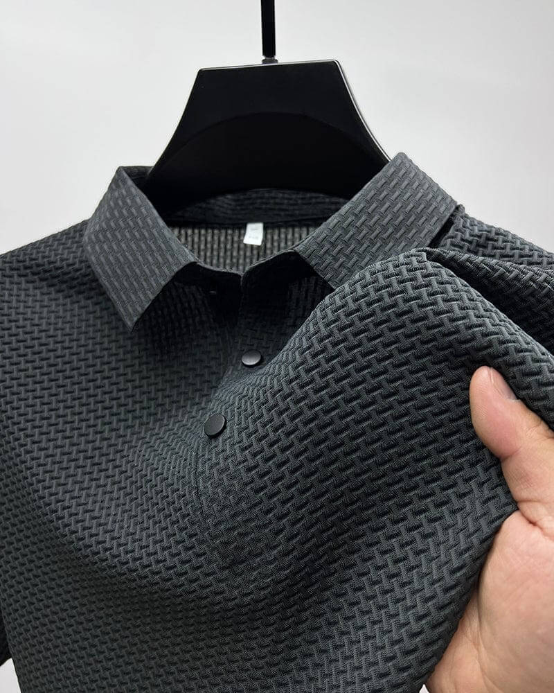Herrenpolo aus atmungsaktivem Mesh – Matteo