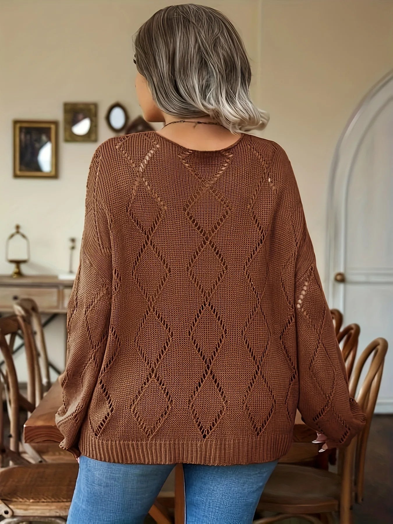 Damen Oversize Strickpullover in Plus Size – Marietta