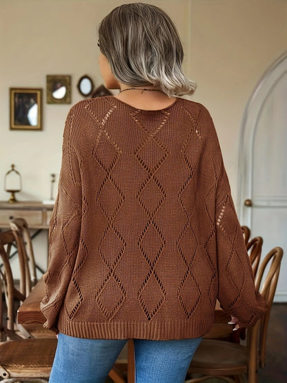Damen Oversize Strickpullover in Plus Size – Marietta