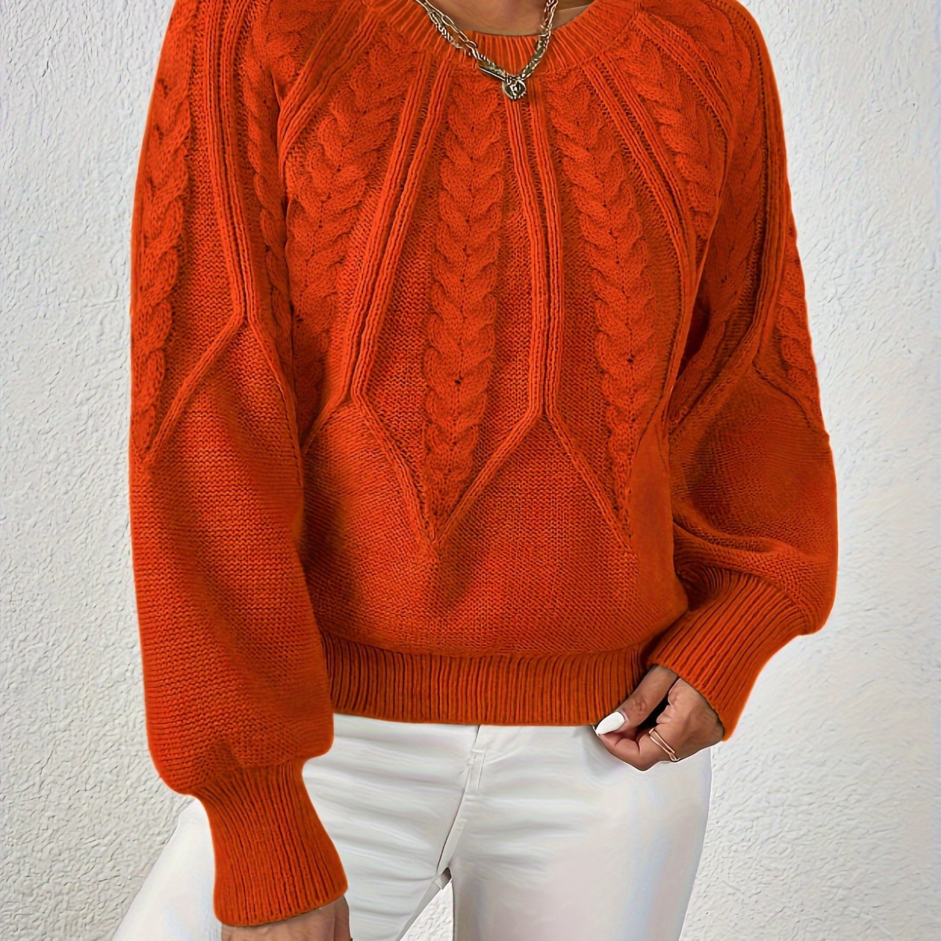 Damen Strickpullover mit Lanternärmeln – Sanna