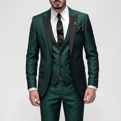 3-Piece Slim Fit Formal Suit - Seth