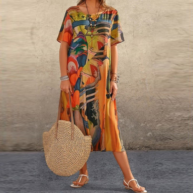 Lockeres Sommerkleid mit lockerem Schnitt – Ysée