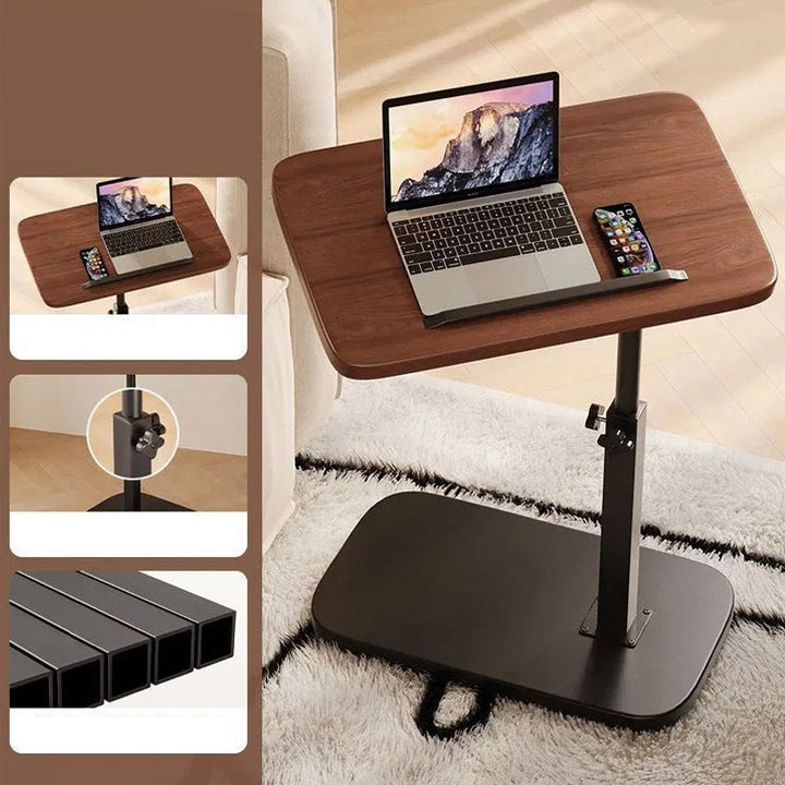 Height-Adjustable Rolling Laptop Desk with 360° Swivel Top, 45–80 cm, 30 kg Capacity 3