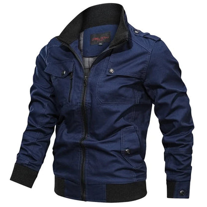 Herren-Sommermantel mit Kragen und Biker-Optik – Vince