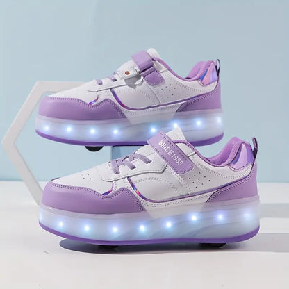 Gleite stilvoll mit Velo – Sneakers mit Rollen und leuchtenden Sohlen