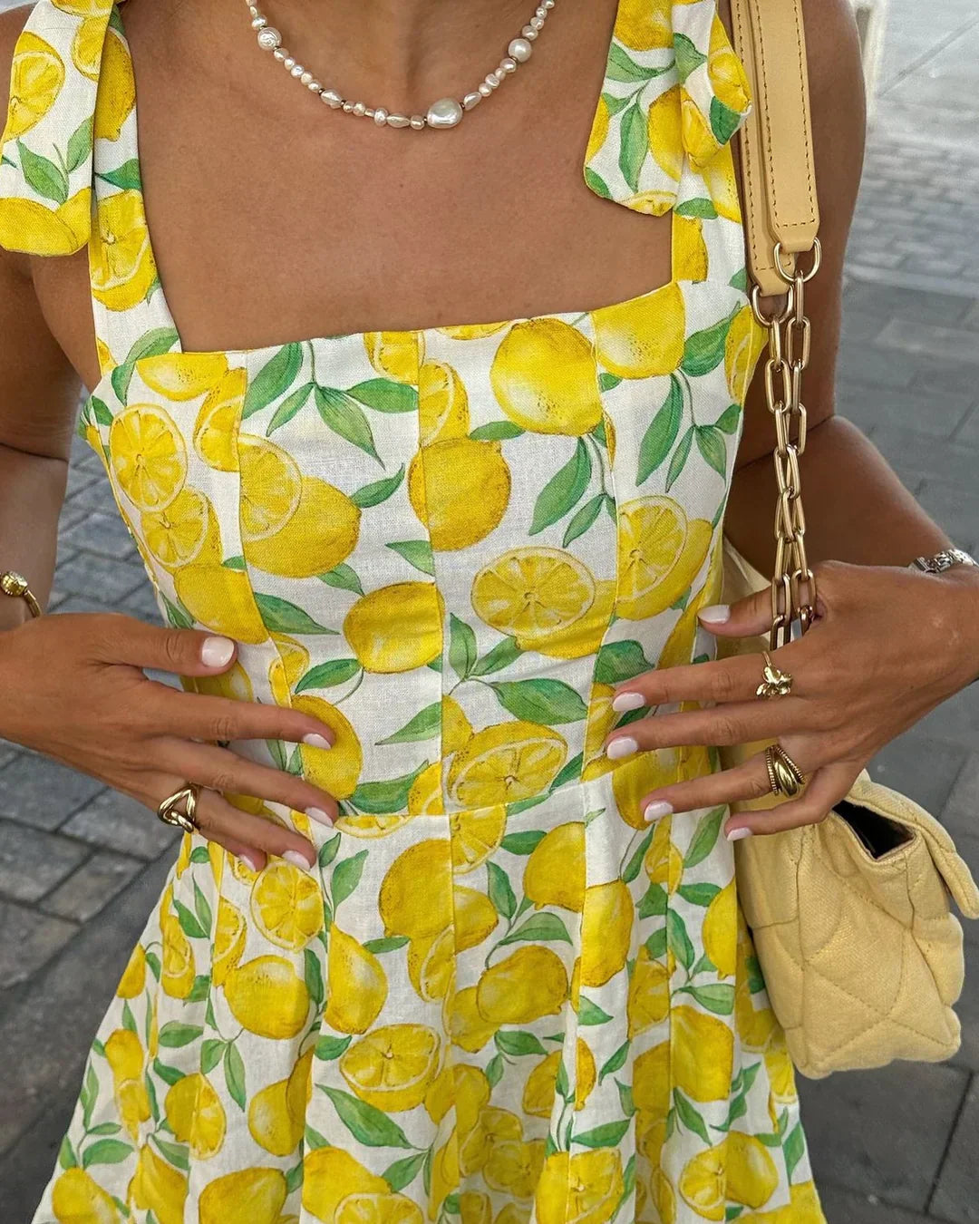 Sommerkleid mit Zitronenmuster – Lianne