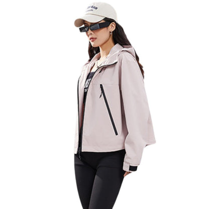 Women's Waterproof Breathable Rain Jacket - Short - Adjustable Hem 11