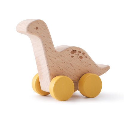 Holz-Dinosaurier mit Rollen für Kinder – 1 kaufen, 1 gratis Aktion