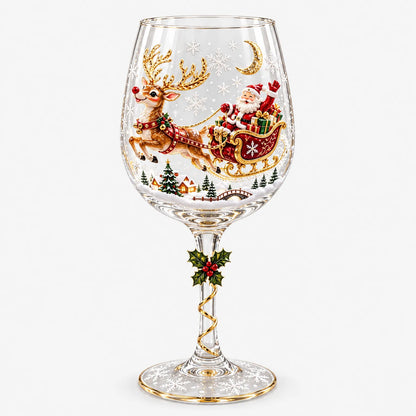 3D Christmas Glassware, Holiday Table Decor Accents
