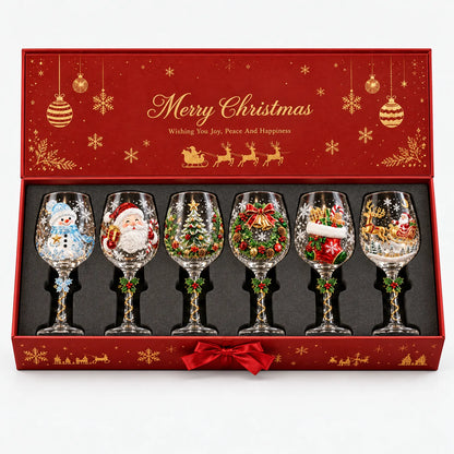 3D Christmas Glassware, Holiday Table Decor Accents