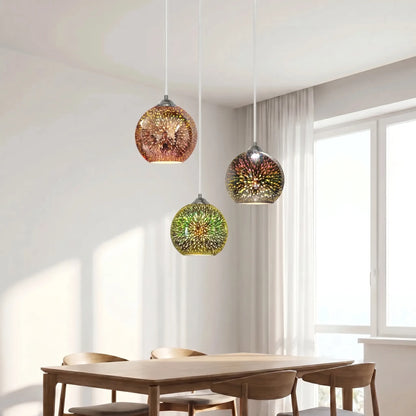 3D fireworks Effect Globe Pendant Lamp -  Pyrova
