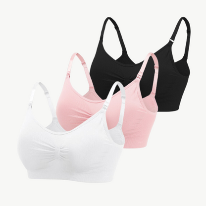 Bequeme Still-BHs (Set von 3) – NurtureFit