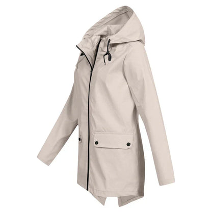 Trendige Damen Regenjacke mit Kapuze - Liora