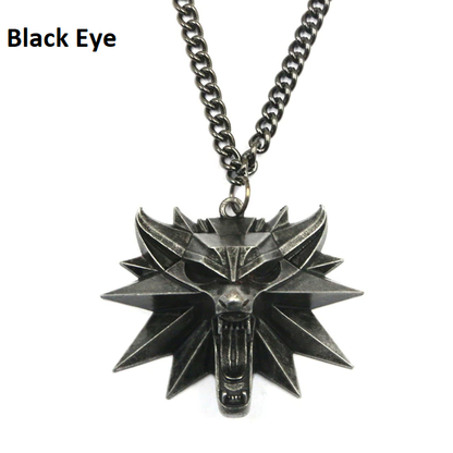 Silberne Wolfskopf-Halskette, Edelstahl, maskulines Design, Schmuck für Herren.
